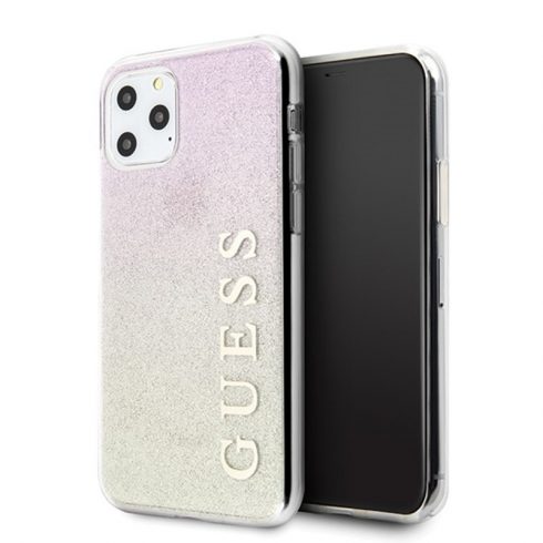 Guess Glitter Gradient - Maska za iPhone 11 Pro Max (zlatna/roza)