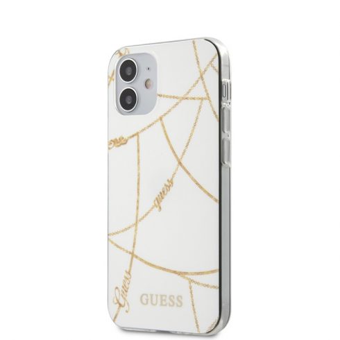 Guess Gold Chain - Maska za iPhone 12 Mini (bijela)