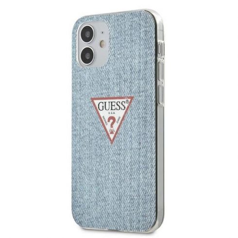 Guess Denim Triangle Lt - maska ​​za iPhone 12 Mini (plava)