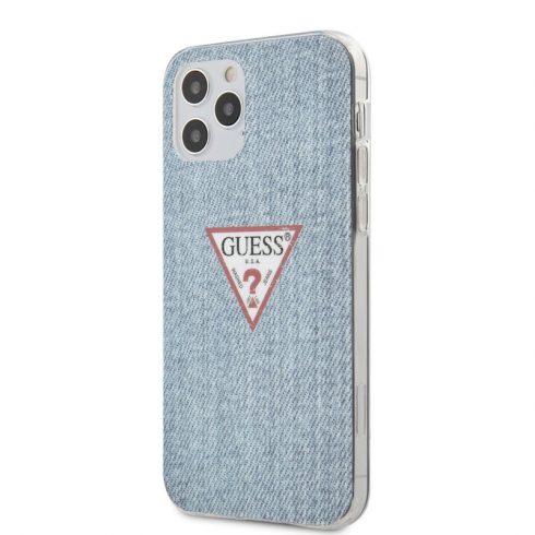 Guess Denim Triangle Lt - maska ​​za iPhone 12 / iPhone 12 Pro (plava)