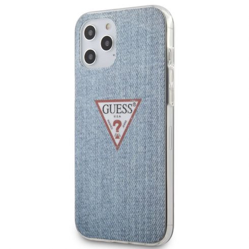 Guess Denim Triangle Lt - maska ​​za iPhone 12 Pro Max (plava)