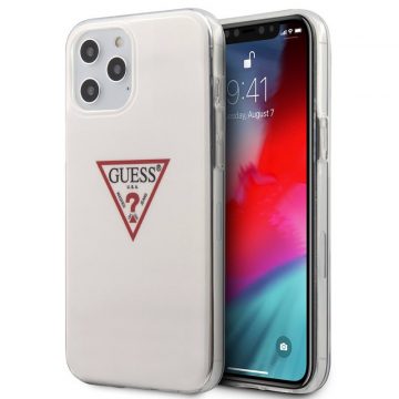 Guess Triangle Logo - Maska za iPhone 12 Pro Max (bijela)