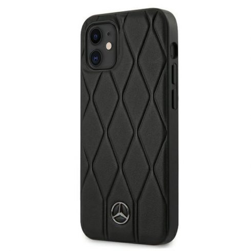 Mercedes Leather Wave Line - Maska za iPhone 12 mini (crna)