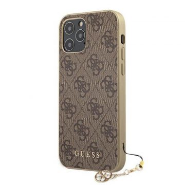   Guess 4G Charms Collection - maska ​​za iPhone 12 Pro Max (smeđa)