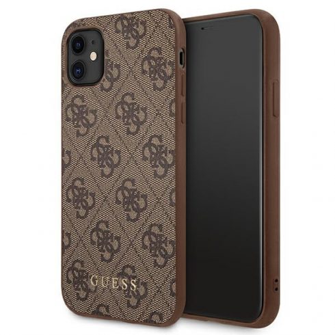 Guess 4G Metal Gold Logo - Maska za iPhone 11 (smeđa)