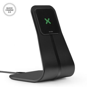   XVIDA Stalak za brzo punjenje - Induktivni punjač za Samsung Quick Charge 2.0 (crni)