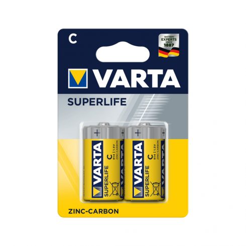 VARTA R14 SUPERLIFE baterija 2 kom/kut.