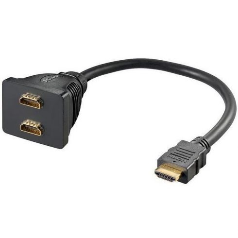 PremiumCord HDMI razdjelnik M - 2x F konektori/ 30cm/ crni