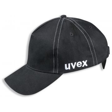   UVEX Anti-shock kapa - u-cap sport, veličina 60-63 / crna / vrh 7cm / tvrda školjka od ABS-a / tekstilna kapa od pamuka