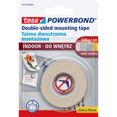 Powerbond traka za pričvršćivanje za 1,5 m unutarnje upotrebe: 19 mm (do 4,2 kg/10 cm)