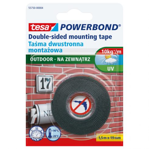 Powerbond pričvrsna traka za vanjsku upotrebu 1,5 m: 19 mm (do 1 kg/10 cm)