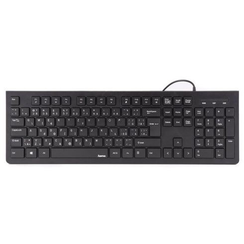 HAMA tipkovnica Basic KC 200/ žična/ USB/ CZ+SK/ crna