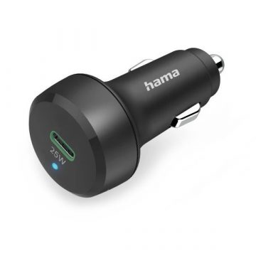   HAMA set: brzi USB auto punjač USB-C PD/QC 25 W + USB CC kabel 1 m