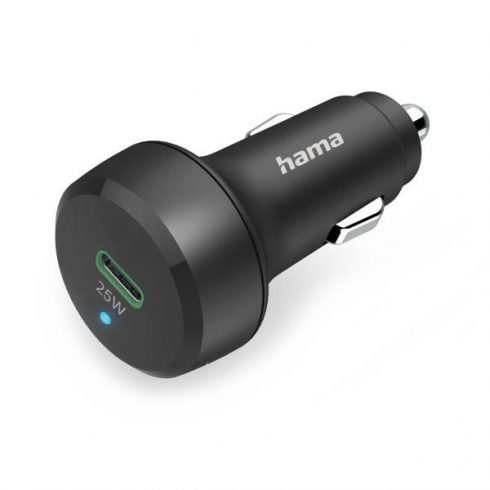 HAMA set: brzi USB auto punjač USB-C PD/QC 25 W + USB CC kabel 1 m