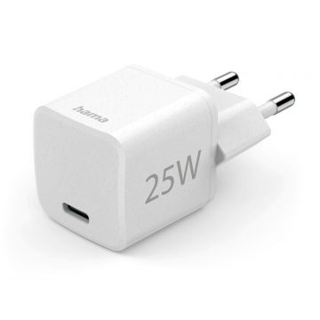 HAMA Eco brzi USB punjač, USB-C PD/QC 25 W, bijeli