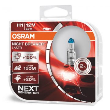   Halogene žarulje Osram H1 12V 55W P14.5S Night Breaker Laser +150% /2kom/