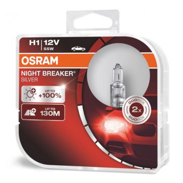   Halogene žarulje Osram H1 12V 55W P14.5S Night Breaker Silver +100% /2kom/