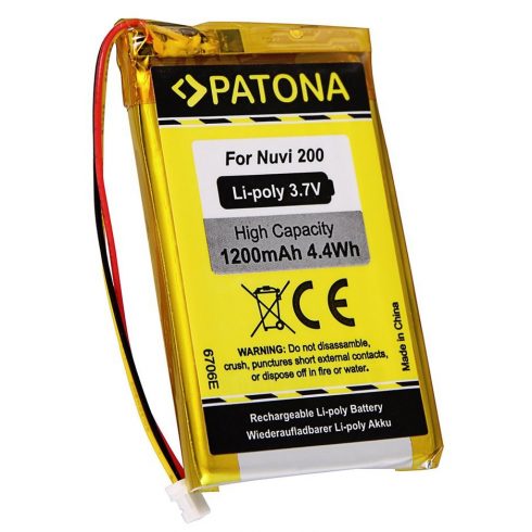 PATONA baterija pro GPS Garmin Nuvi 200 1200mAh Li-Pol 3.7V Nuvi 250