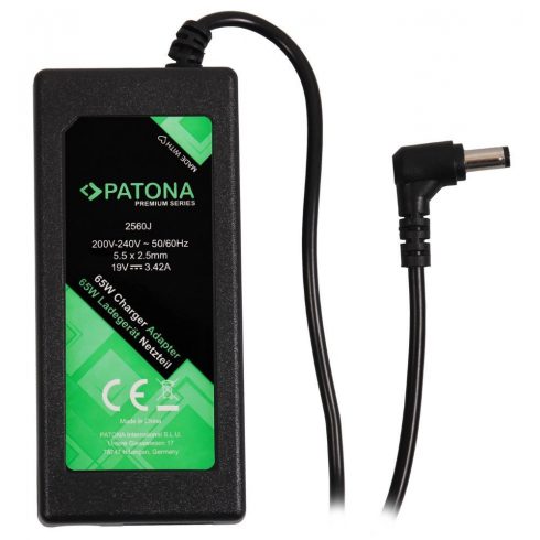 PATONA strujni adapter za ntb/ 19V/3.42A 65W/ konektor 5.5x2.5mm/ ASUS,ACER,HP,.PREMIUM/ dužina kabela 2.5m