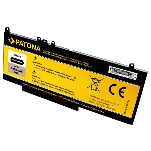 PATONA baterija za ntb DELL LATITUDE E5470/E5570/3510 6000mAh Li-lon 7.6V 6MT4T