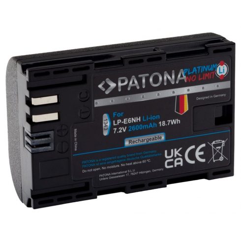 PATONA baterija za foto Canon LP-E6NH 2600mAh Li-Ion Platinum EOS R5/R6