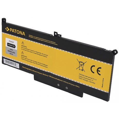 PATONA baterija pro ntb DELL LATITUDE E7280 / E7480 5800mAh Li-Pol 7.6V F3YGT