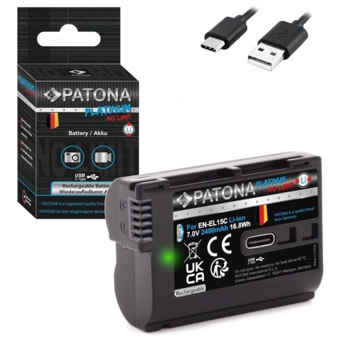 PATONA baterija za foto Nikon EN-EL15C 2400mAh Li-Ion Platinum USB-C punjenje