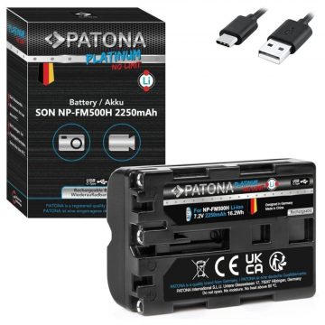   PATONA baterija za foto Sony NP-FM500H 2250mAh Li-Ion Platinum USB-C punjenje