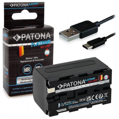 PATONA baterija za digitalni fotoaparat Sony NP-F550/F750/F950 7000mAh Li-Ion Platinum USB-C punjenje