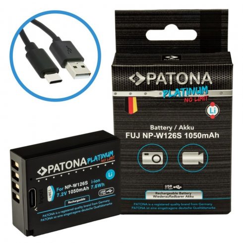 PATONA baterija za foto Fuji NP-W126S 1050mAh Li-Ion Platinum USB-C punjenje