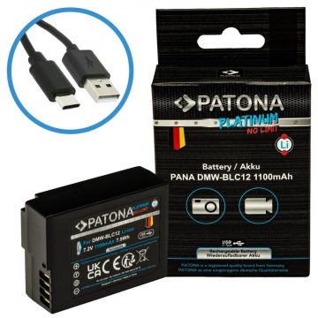   PATONA baterija za foto Panasonic DMW-BLC12 1100mAh Li-Ion Platinum USB-C punjenje