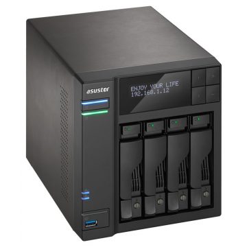   Asustor NAS AS7004T-I5 / 4x 2,5"/3,5" SATA III/ Intel i5-4590S 3.0GHz/ 8 GB/ 2x GbE/ 3x USB 3.0/ 2x USB 2.0/ eSATA