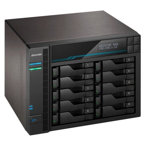 Asustor NAS AS6510T / 10x 2.5"/3.5" SATA III, 2x M.2/ Intel ATOM C3538 2.1 GHz/ 8GB/ 2x 10 GbE + 2x 2.5 GbE/ 2x USB 3.2