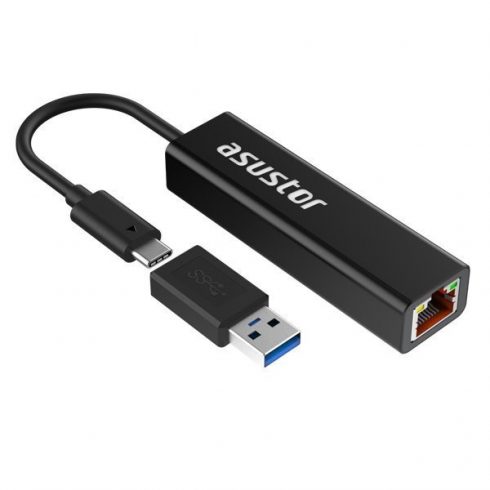 Asustor adapter AS-U2.5G2 / USB3.2 Gen 1 type-C na 2.5GBASE-T / u balení redukce USB-C na USB-A