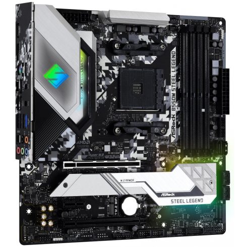 ASRock B550M Steel Legend / AMD B550 / AM4 / 4x DDR4 DIMM / HDMI / DP / 2x M.2 / USB-C / mATX