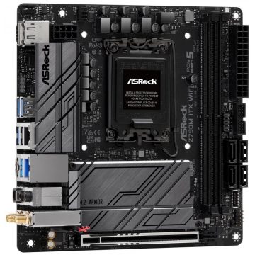   ASRock Z790M-ITX WIFI / Intel Z790 / LGA1700 / 2x DDR5 / 2x M.2 / HDMI / DP / USB-C / WiFi / Mini-ITX