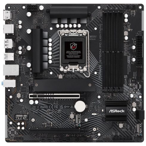 ASRock B760MPG Lightning / Intel B760 / LGA1700 / 4x DDR5 / 3x M.2 / HDMI / DP / USB-C / mATX