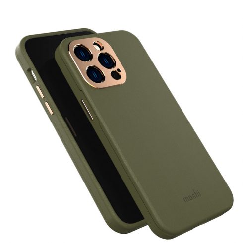 Moshi Napa Midnight - Kožna maska ​​za iPhone 14 Pro Max (Juniper Green)