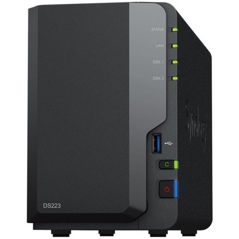 Synology DS223 2x SATA, 2GB RAM, 3x USB 3.2, 1x GbE