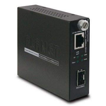   Planet GST-805A pametni pretvarač, 10/100/1000Base-T/miniGBIC SFP