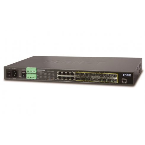 Planet MGSW-24160F Metro L3 prekidač, 8x 1Gb, 16x1Gb SFP, 36-60VDC, 0~60°C