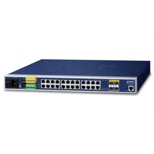 Planet IGSW-24040T v4 industrijski L3 prekidač, 20x1Gb, 4x1Gb SFP, 36-60VDC, -40~75°C, IP30