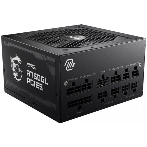 MSI izvor MAG A750GL PCIE5/ 750W/ ATX3.0/ akt. PFC/ ukupno 7 godina. jamstvo/ 120 mm ventilator/ modularno kabliranje/ 80PLUS Gold