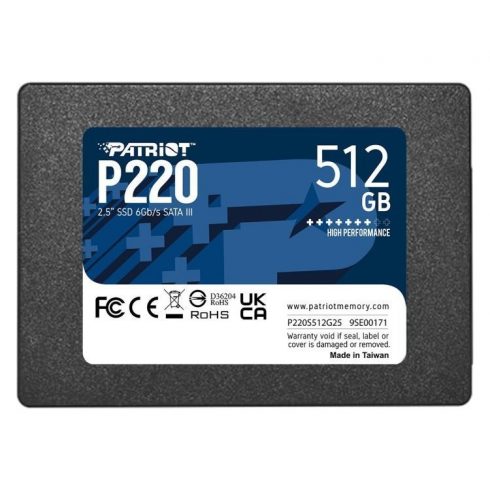 PATRIOT P220 512GB SSD / Interni / 2.5" / SATA 6Gb/s /