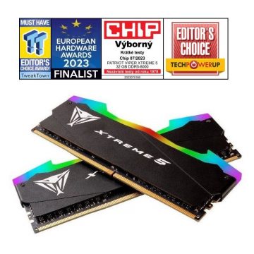   PATRIOT VIPER XTREME 5 RGB 32GB DDR5 8000MHz / DIMM / CL38 / Kit 2x 16GB