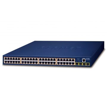   Planet GS-4210-48P4S L2 prekidač, 48x1Gb, 4x1Gb SFP, 48x PoE 802.3at 600W, QoS