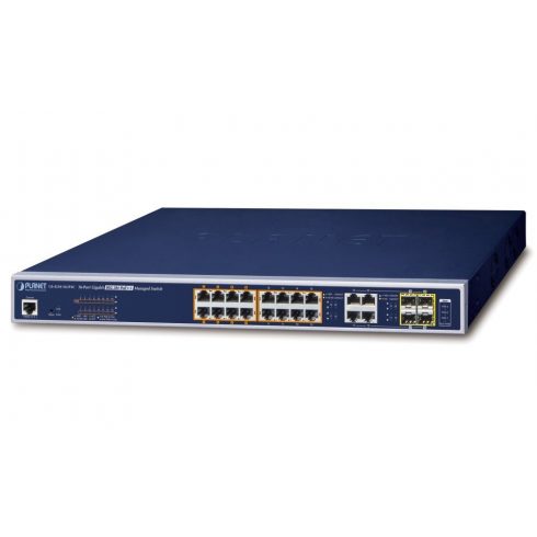 Planet GS-4210-16UP4C L2 prekidač, 20x1Gb, 4x1Gb SFP, 16x PoE 802.3bt 400W