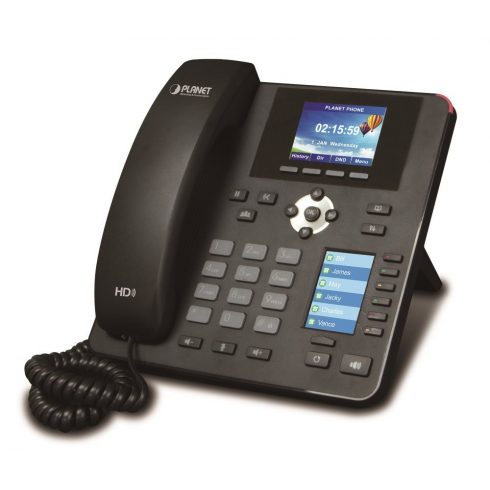 Planet VIP-2140PT VoIP telefon, G.722 HD, LCD+DSS zaslon, BLF tipke, 4x SIP računa, Auto conf, PoE, CZ