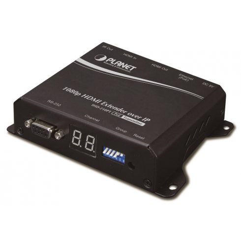 Planet IHD-210PT, HDMI video extender, transmiter, FullHD, H.264, multicast, IR, PoE napajanje