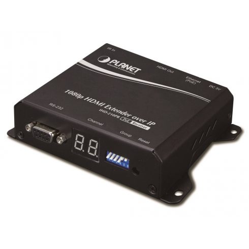 Planet IHD-210PR, HDMI video extender, receiver, FullHD, H.264, multicast, IR, PoE napajanje